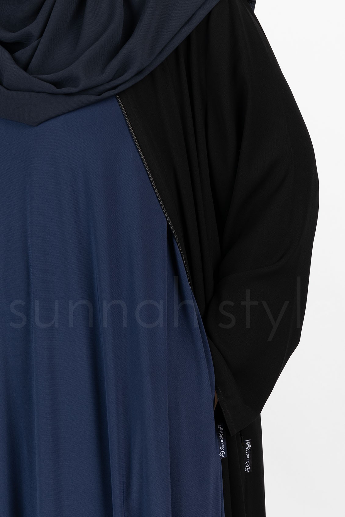 Sunnah Style Sleeveless Jersey Abaya Navy Blue